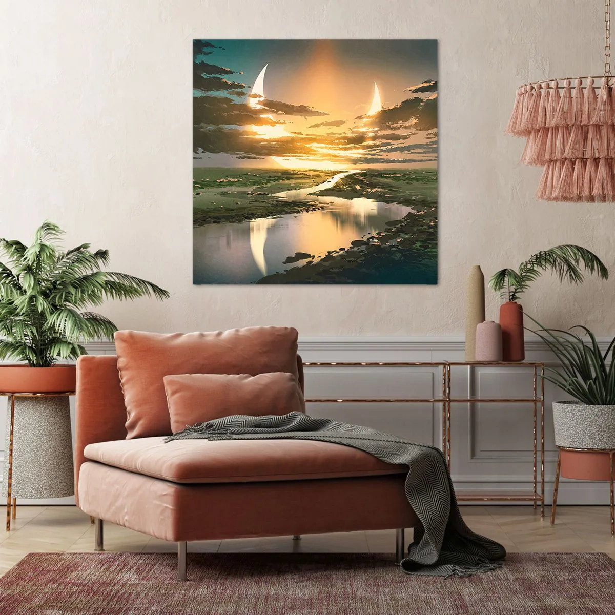 Quadro su tela - Stampe su Tela - Da qualche parte in una galassia lontana - 40x40 cm
