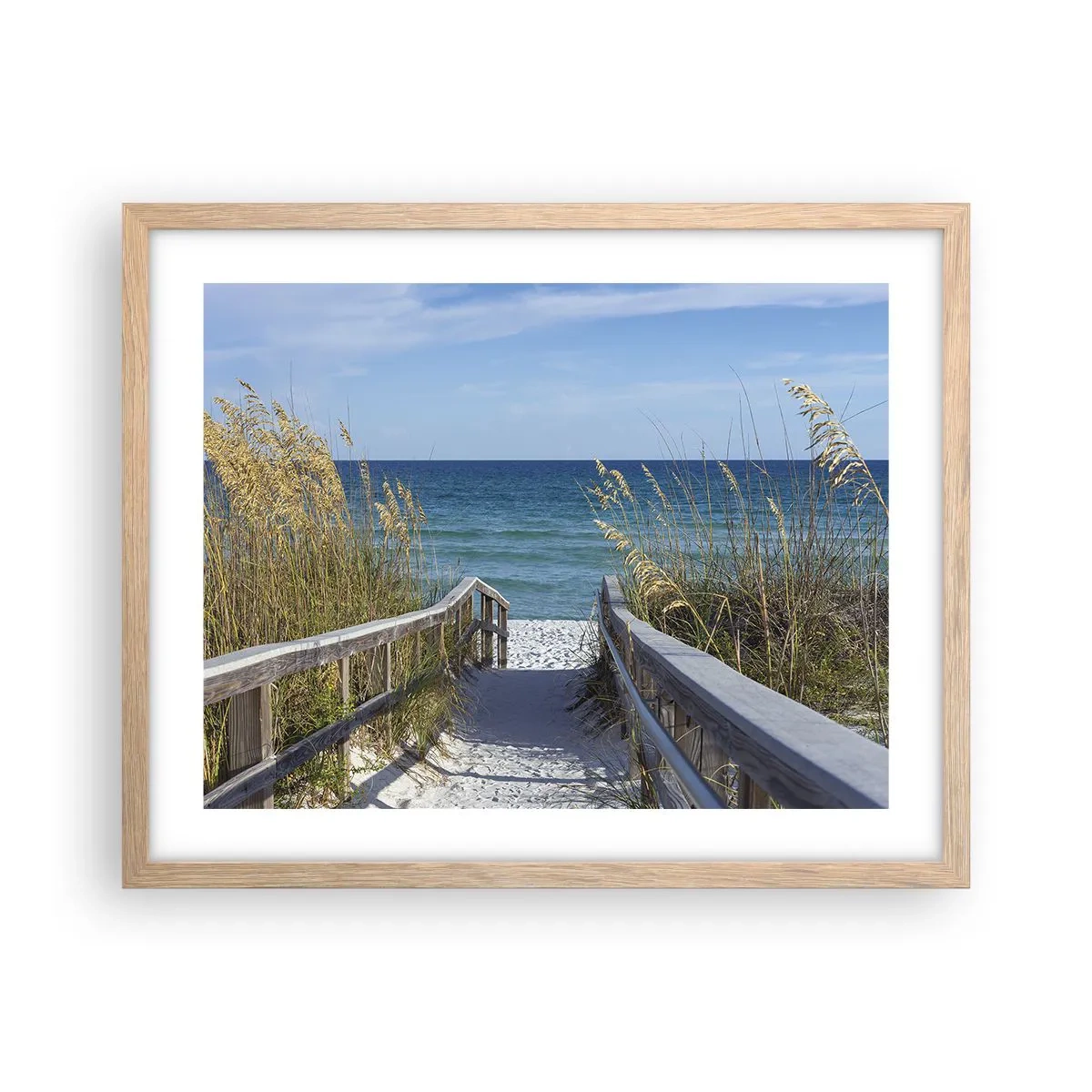 Poster in cornice rovere chiaro - Al sole, al vento - 50x40 cm