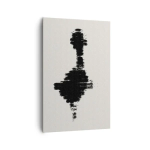 Quadro su tela - Stampe su Tela - Un motivo astratto che ricorda un'onda sonora in stile minimalista. - 80x120cm - Le vibrazioni della fantasia - Decorazione murale moderna per soggiorno e camera da letto ARTTOR