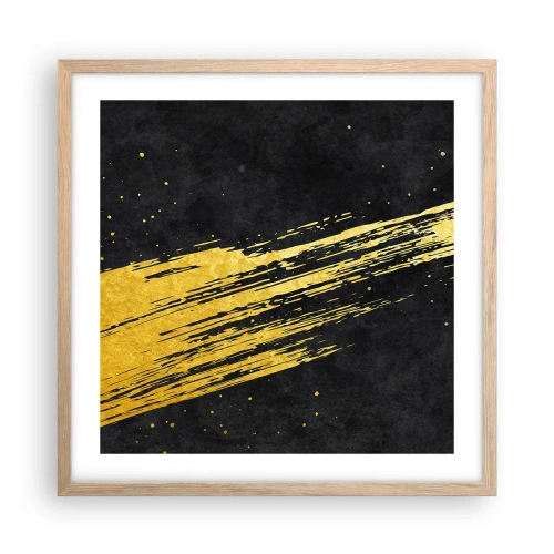 Poster in cornice rovere chiaro - Salto nell'iperspazio - 50x50 cm