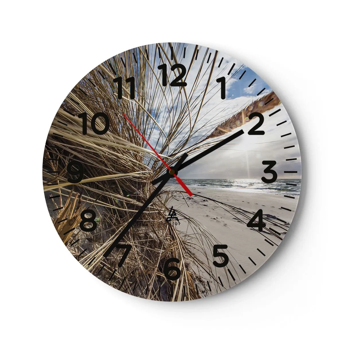 Orologio da parete - Orologio in Vetro - L'incontro degli elementi - 30x30 cm