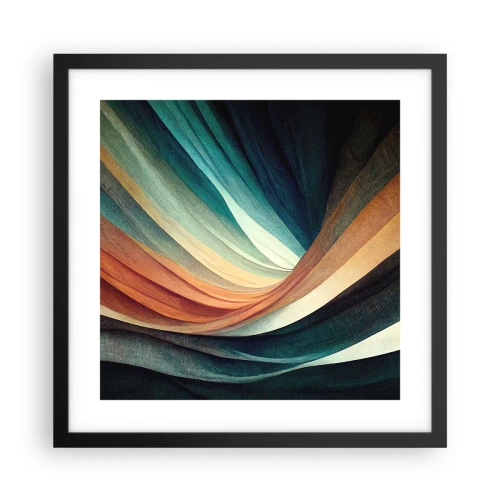 Poster in cornice nera - Intessuto di colore - 40x40 cm