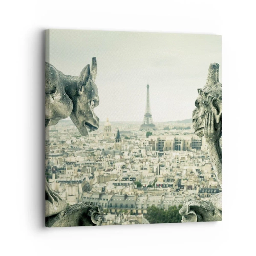 Quadro su tela - Stampe su Tela - Chiacchierate parigine - 30x30 cm