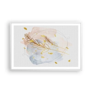 Poster in cornice bianca - Soffio d'oro - 91x61 cm