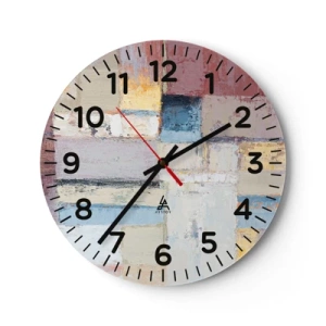 Orologio da parete - Orologio in Vetro - La pace della geometria - 30x30 cm