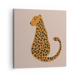 Quadro su tela - Stampe su Tela - Il leopardo è un motivo di moda - 60x60 cm