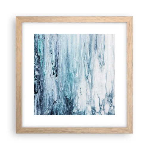 Poster in cornice rovere chiaro - Ghiaccio blu - 30x30 cm