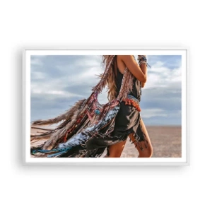 Poster in cornice bianca - La donna dello sciamano - 100x70 cm