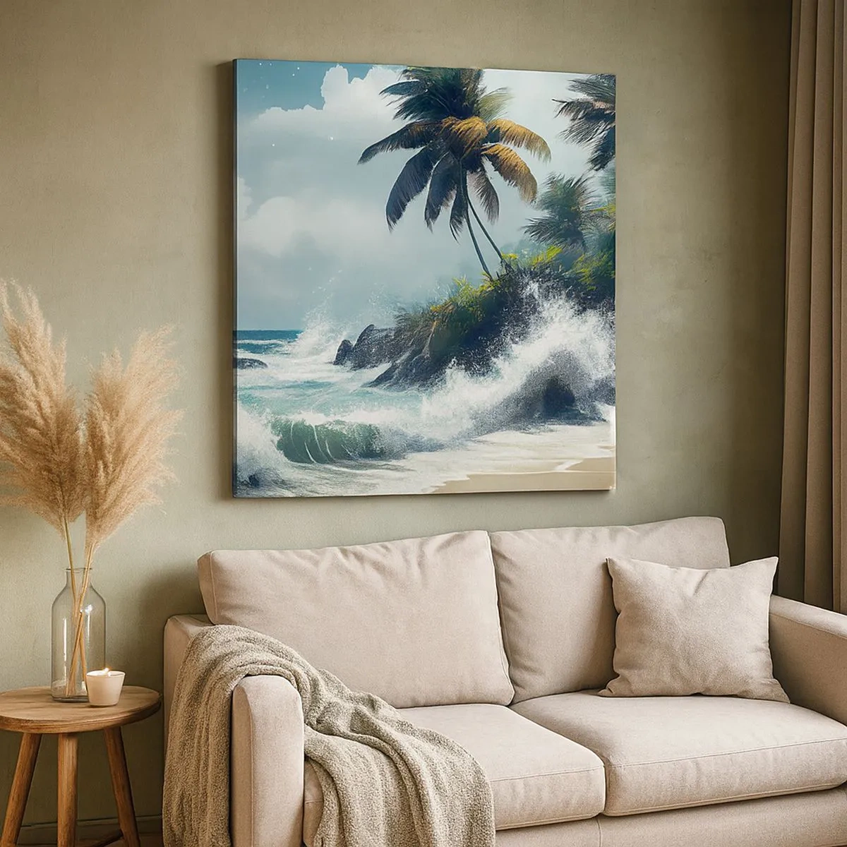 Quadro su tela - Stampe su Tela - Sulla riva tropicale - 30x30 cm