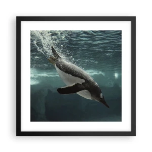 Poster in cornice nera - Benvenuto nel mio mondo - 40x40 cm