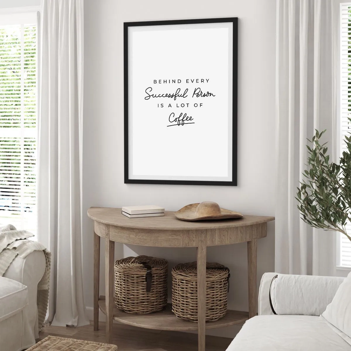 Poster in cornice nera - Il segreto del successo - 61x91 cm