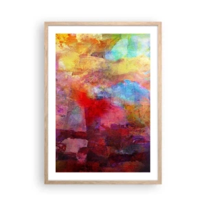 Poster in cornice rovere chiaro - Guardando dentro all'arcobaleno - 50x70 cm