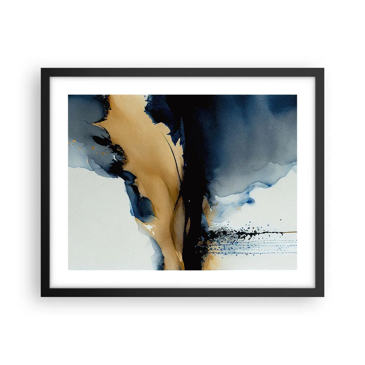 Poster in cornice nera - Dietro la cortina - 50x40 cm