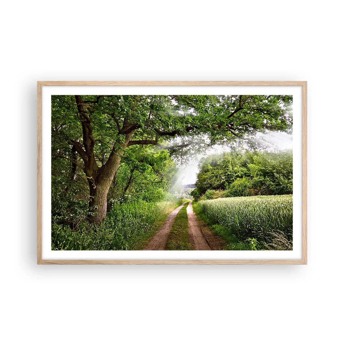 Poster in cornice rovere chiaro - Et in Arcadia ego - 91x61 cm