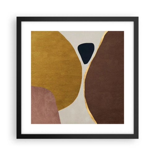 Poster in cornice nera - Astrazione: un luogo nello spazio - 40x40 cm