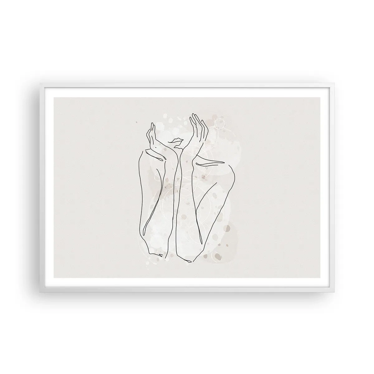 Poster in cornice bianca - Attimo sognante - 100x70 cm