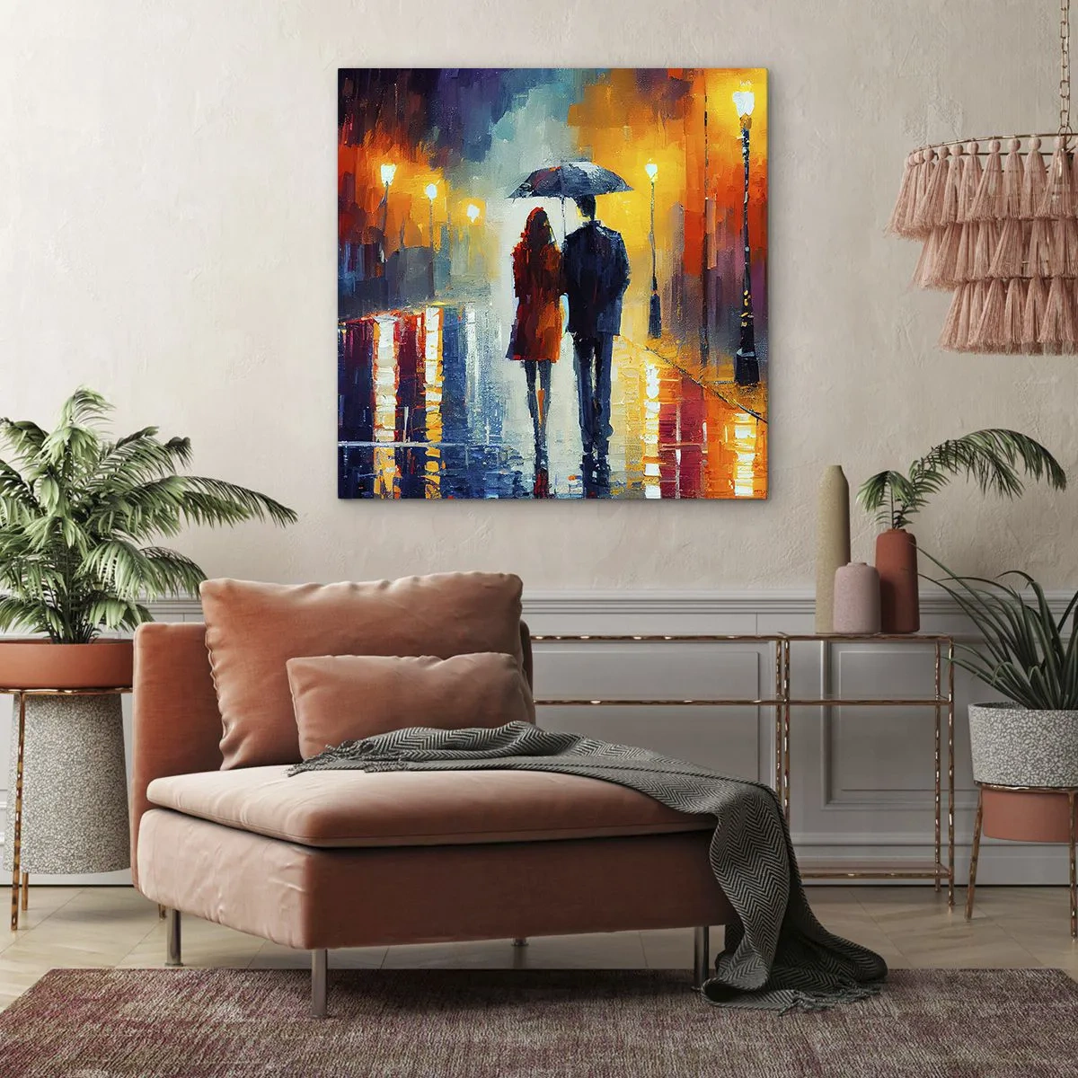 Quadro su tela - Stampe su Tela - Insieme la notte è colorata - 30x30 cm