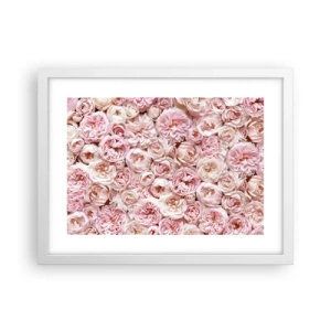 Poster in cornice bianca - Coperto di rose - 40x30 cm