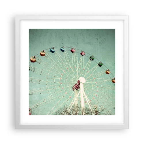 Poster in cornice bianca - Venite a divertirvi - 40x40 cm