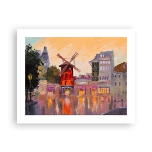 Poster - Le icone di Parigi: il Moulin Rouge - 50x40 cm