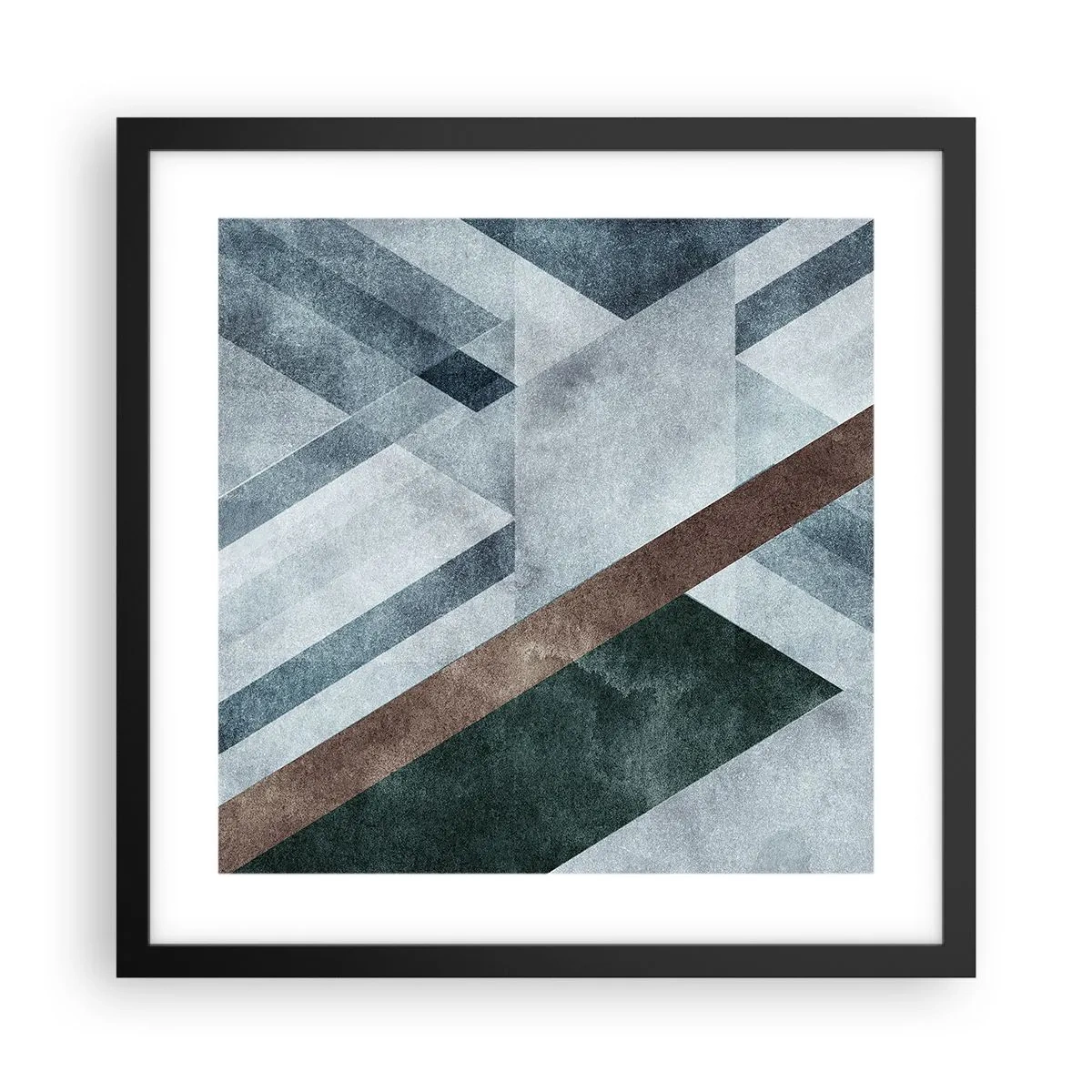 Poster in cornice nera - La ricercata eleganza della geometria - 40x40 cm