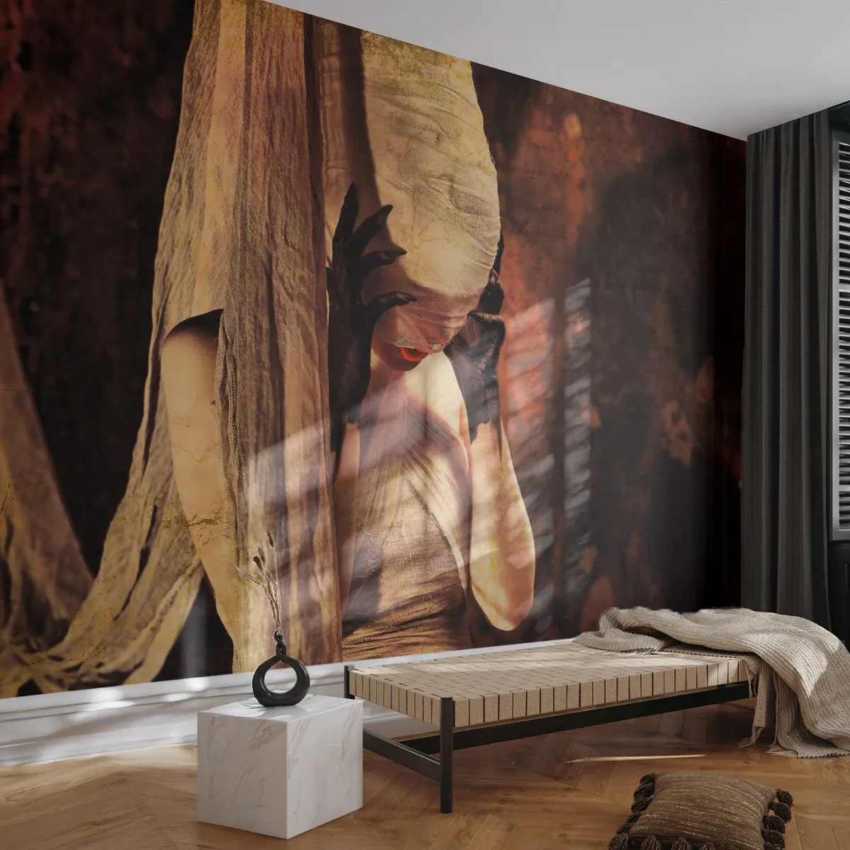 Fotomurali Premium Canvas - Tra il bene e il male - Teatro, Pezzo, Uomo - 250x175 cm