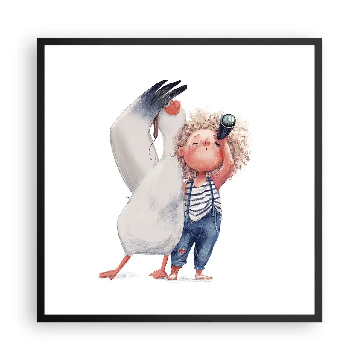 Poster in cornice nera - Il progetto di un grande viaggio - 60x60 cm
