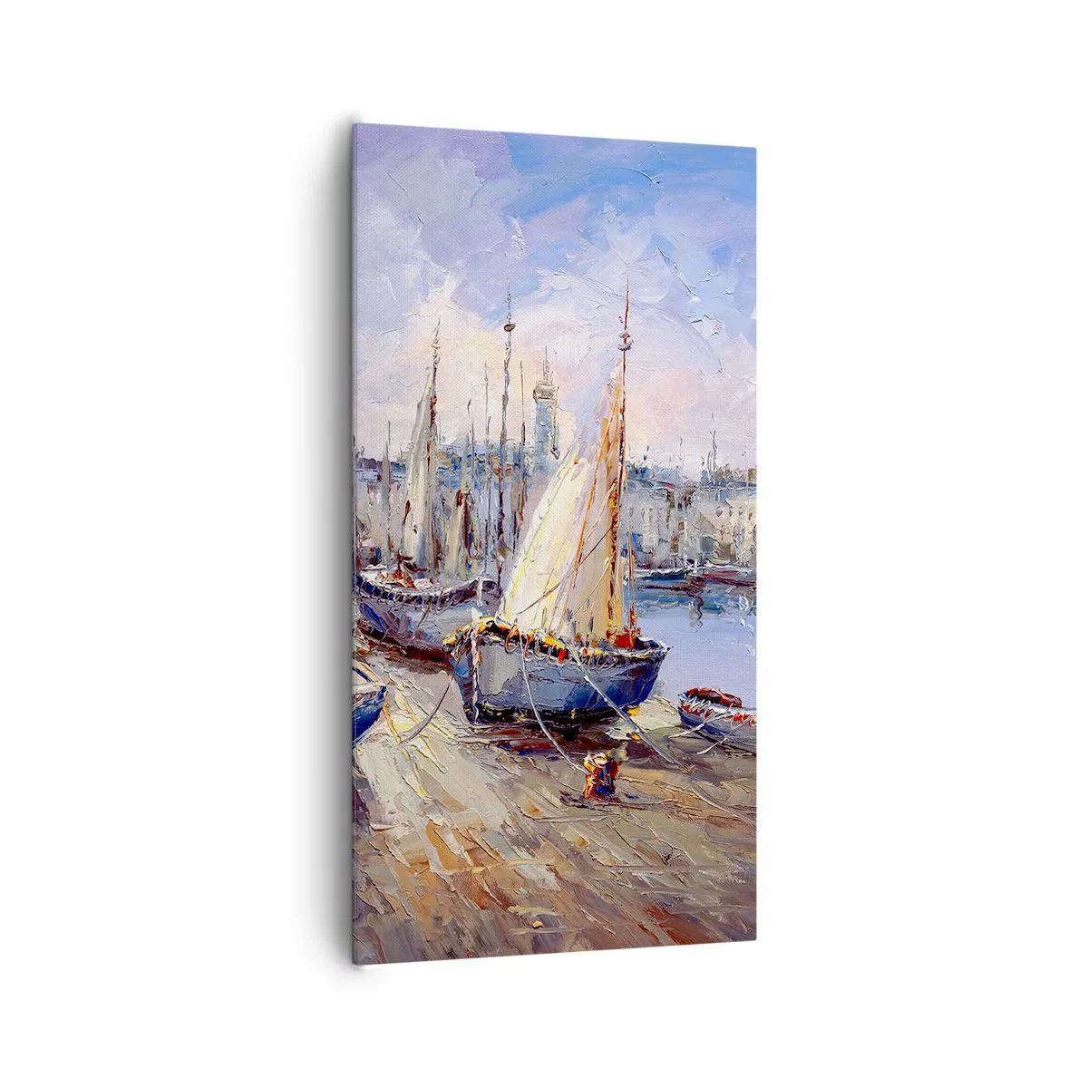 Quadro su tela - Stampe su Tela - Città sul golfo - 65x120 cm