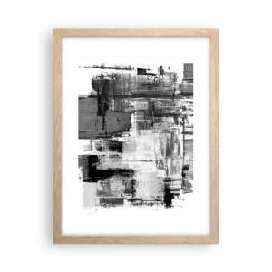 Poster in cornice rovere chiaro - Il grigio è bello - 30x40 cm