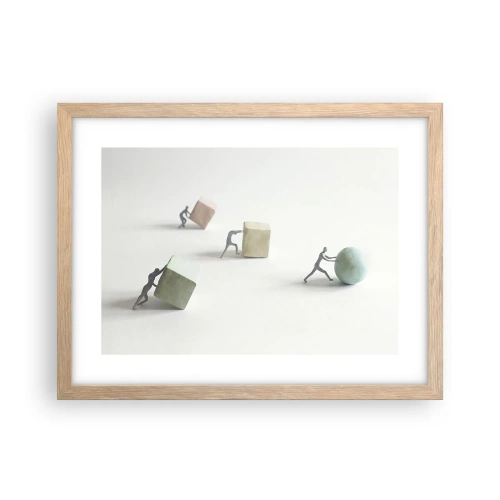 Poster in cornice rovere chiaro - È la vita - 40x30 cm