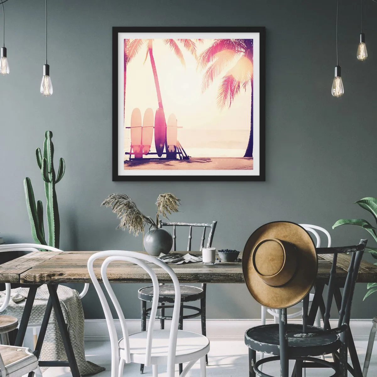 Poster in cornice nera - Sarà un giorno fantastico - 50x50 cm