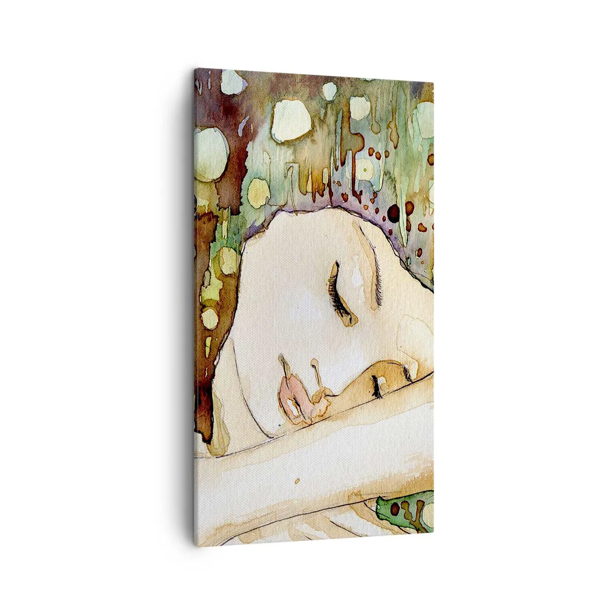 Quadro su tela - Stampe su Tela - Sogno smeraldo e viola - 45x80 cm