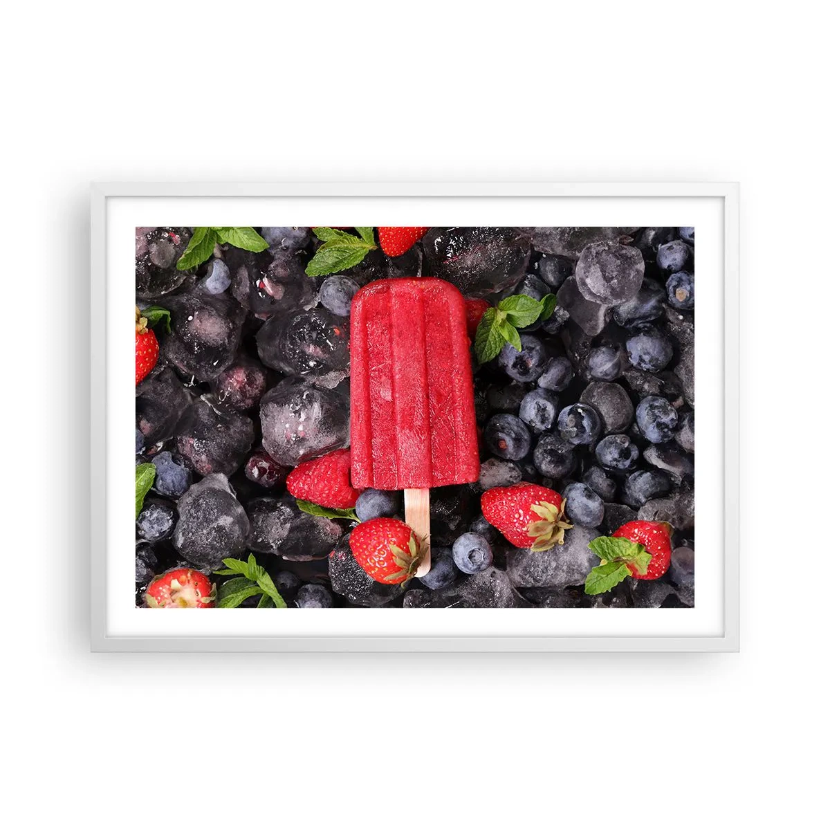 Poster in cornice bianca - Il sapore della calda estate - 70x50 cm