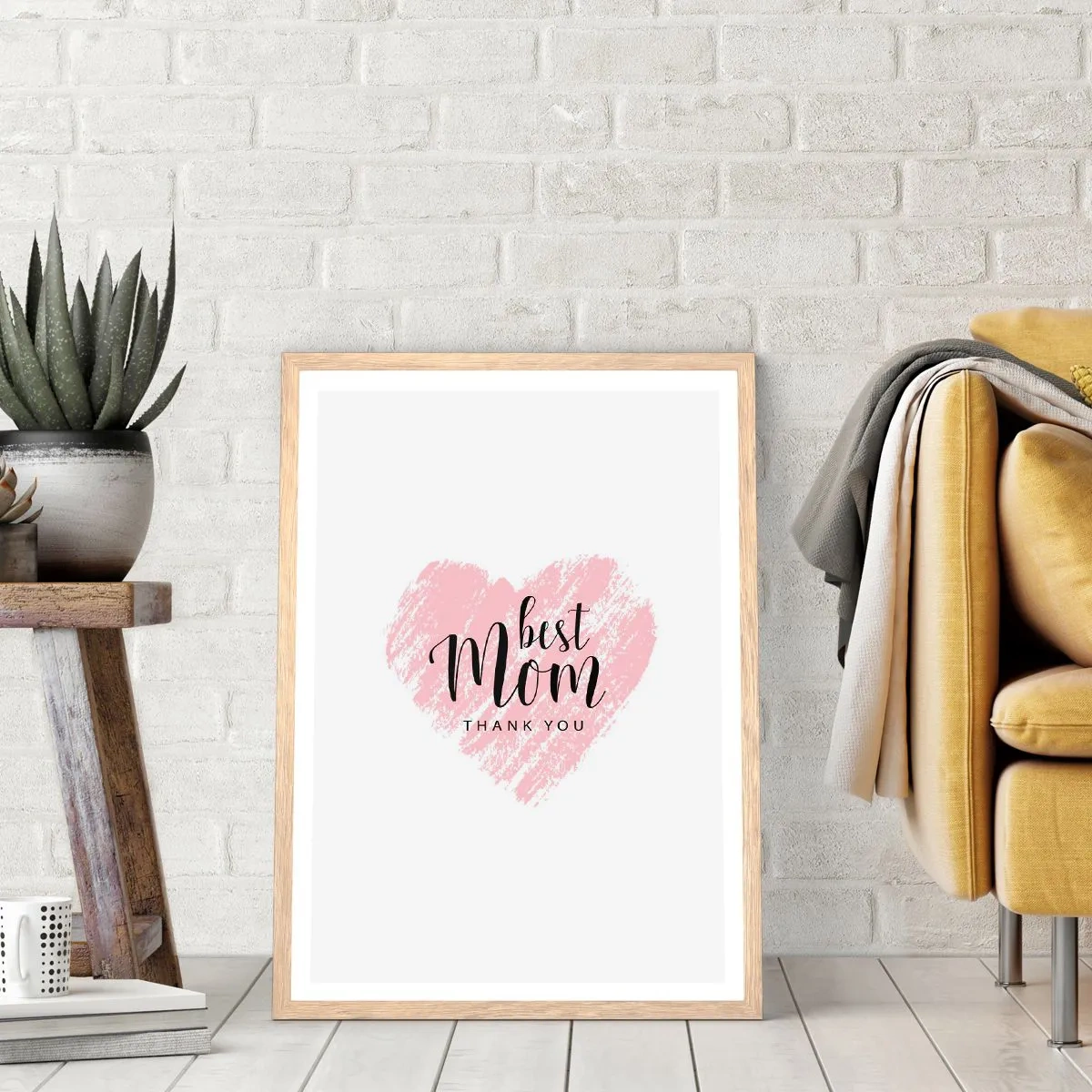 Poster in cornice rovere chiaro - È sempre il momento giusto - 61x91 cm