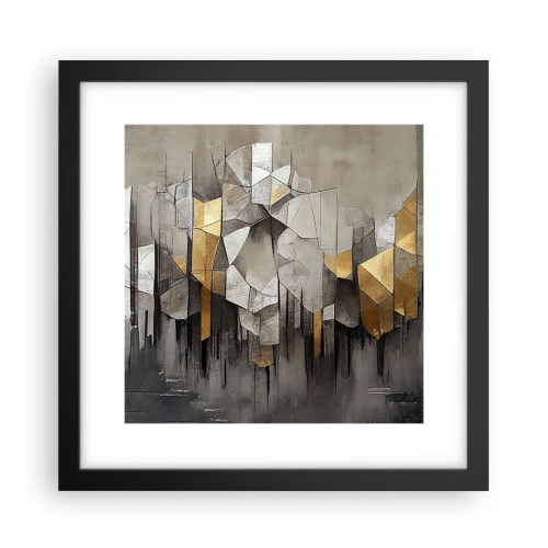 Poster in cornice nera - Composizione di ghiaccio e luce - 30x30 cm