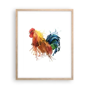 Poster in cornice rovere chiaro - Abito reale, orgoglio reale - 40x50 cm