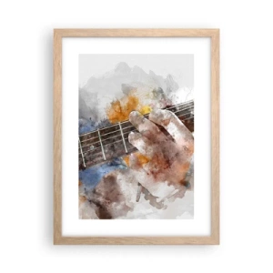 Poster in cornice rovere chiaro - Poesia tra le corde - 30x40 cm