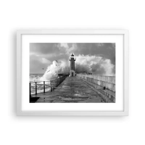 Poster in cornice bianca - Senza paura - 40x30 cm