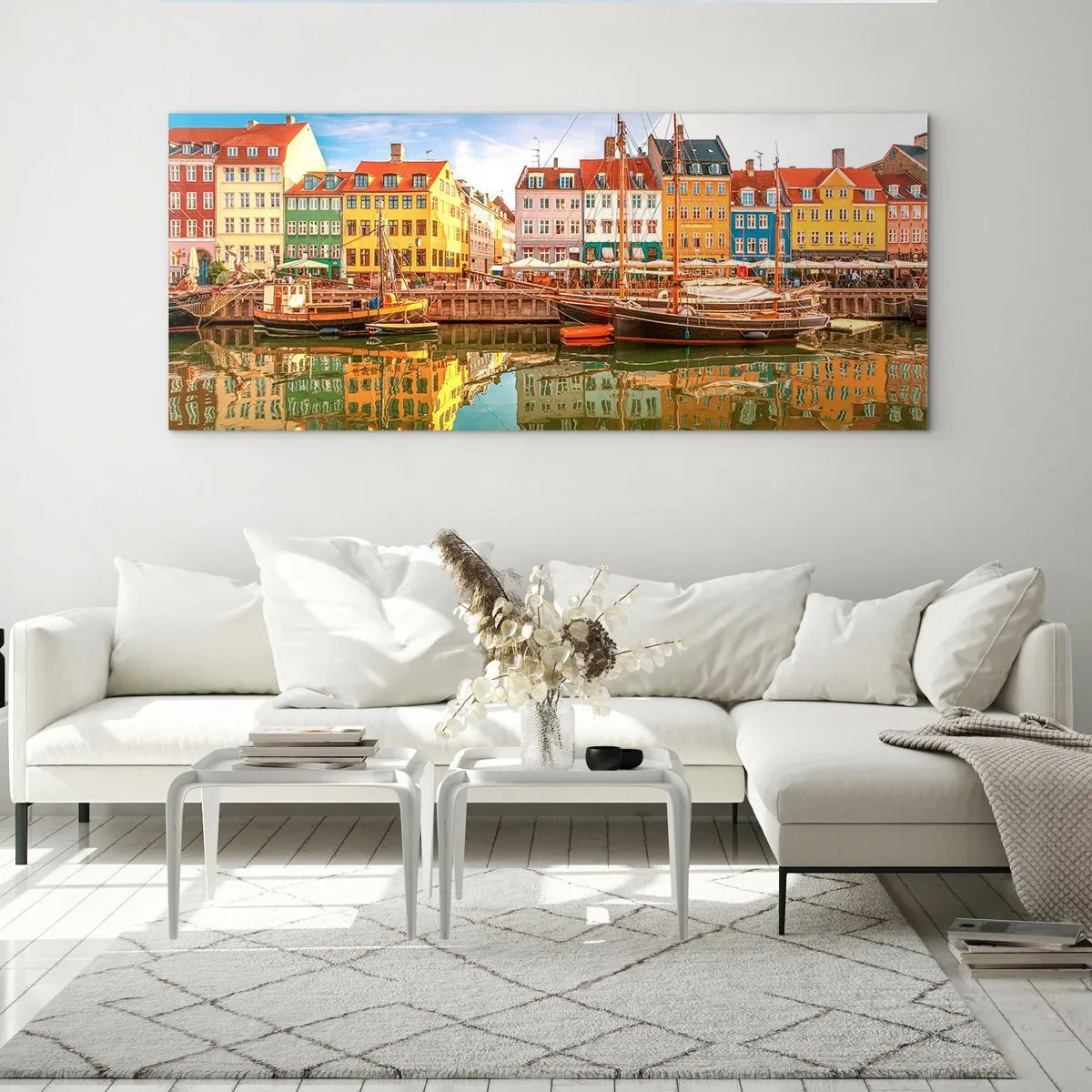 Quadro su vetro - Sull'acqua liscia come uno specchio - 100x40 cm