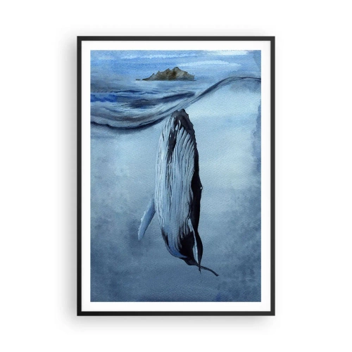 Poster in cornice nera - I due mondi del nord - 70x100 cm