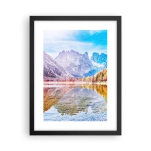 Poster in cornice nera - E nei monti è già autunno - 30x40 cm