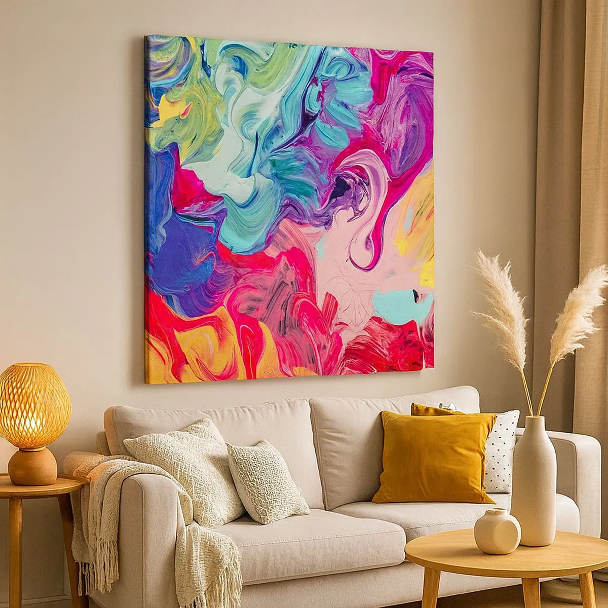 Quadro su tela - Stampe su Tela - La nascita dei colori - 30x30 cm