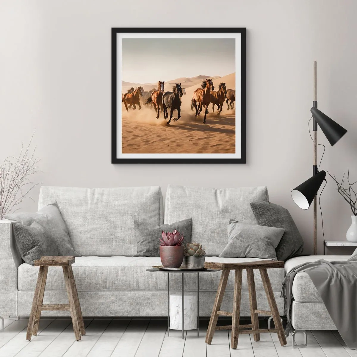 Poster in cornice nera - Liberi come il vento - 50x50 cm