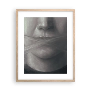 Poster in cornice rovere chiaro - Neanche una parola - 40x50 cm