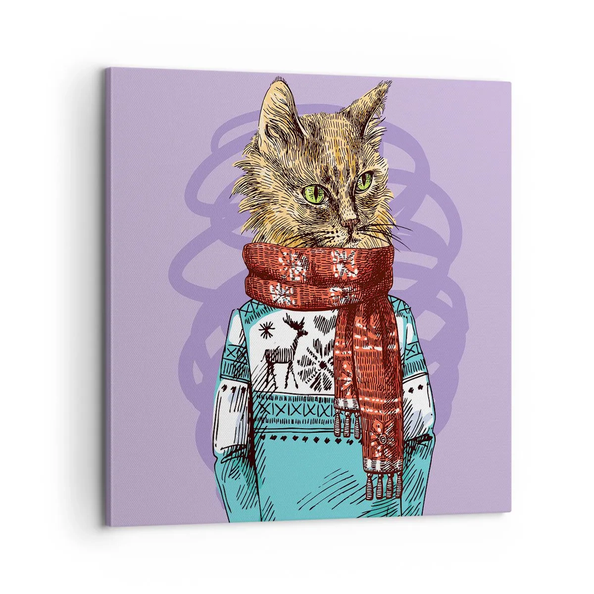 Quadro su tela - Stampe su Tela - Un gatto non solo con gli stivali - 60x60 cm
