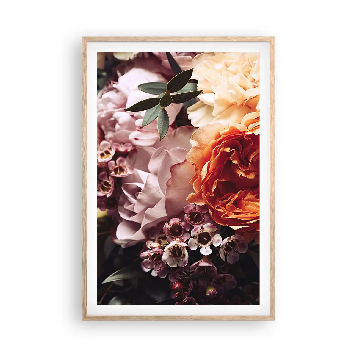 Poster in cornice rovere chiaro - Avvolti dalla bellezza - 61x91 cm