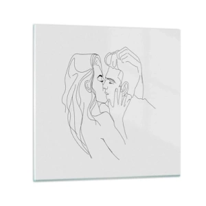 Quadro su vetro - La stessa linea - 30x30 cm