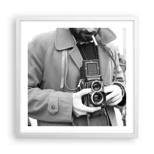 Poster in cornice bianca - In stile retro - 50x50 cm