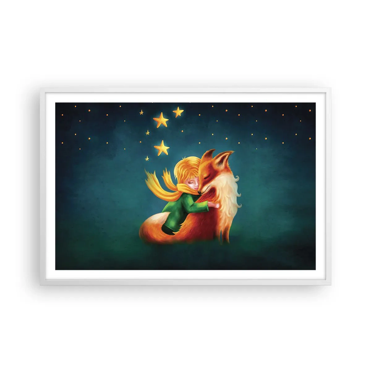 Poster in cornice bianca - Il piccolo principe - 91x61 cm