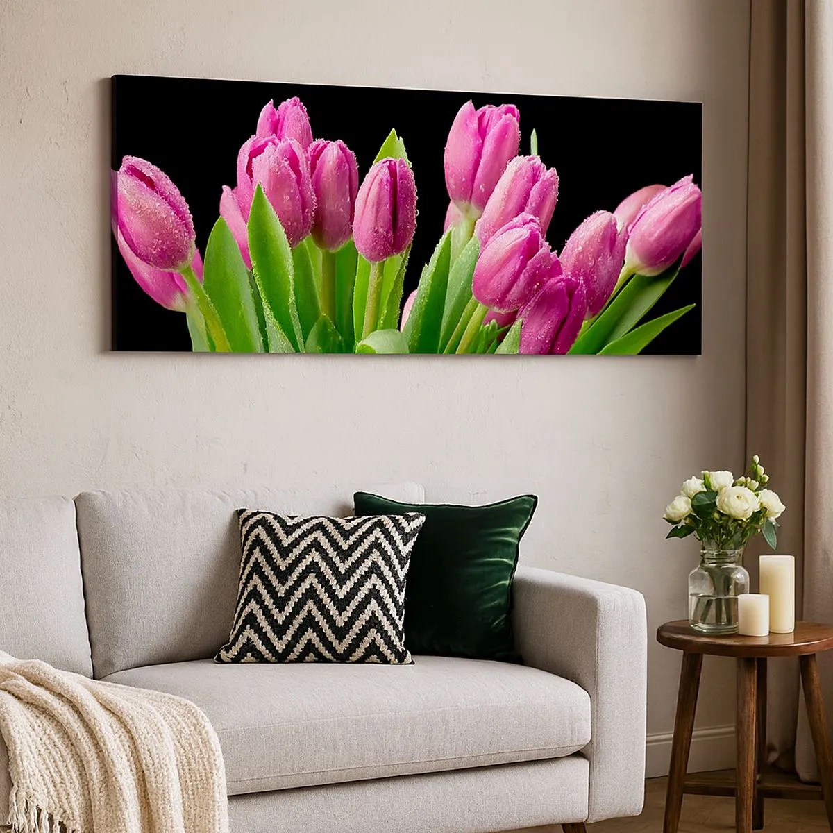 Quadro su tela - Stampe su Tela - Gioia lilla della primavera - 100x40 cm